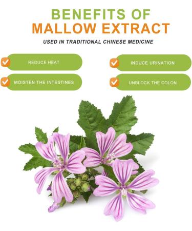 Mallow Extract Malva 450mg 90 Capsules Colon Cleanse Stool Softener and Constipation Relief NPN 80057790 - Buy Online on GoSupps.com
