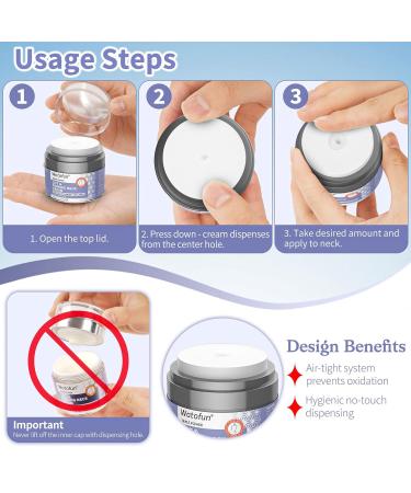 Anti-Aging Neck Firming Cream - Natural Face Moisturizer with Retinol Collagen Peptides & Hyaluronic Acid - Daily Moisturizer Face & Neck Cream - Firming Hydrating Facial Moisturizer Cream Day & Night - Buy Online on GoSupps.com