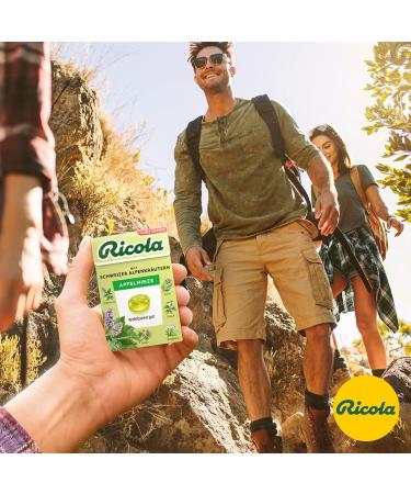 Ricola Apple Mint Candies - 10 Box Original Swiss Herbal Sugar-Free & Vegan with 13 Swiss Alpine Herbs - 10 x 50g - Buy Online on GoSupps.com