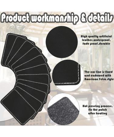 90Pcs Blank Patches Leatherette Hat Patches with Adhesive Rustic Leatherette Rectangle Round Patch Faux Leather Patches for Hats Custom Fabric Repair Sew Laser Supplies Blend - Buy Online on GoSupps.com