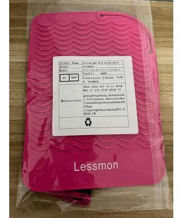 Travel Pad for Straighteners & Curling Irons - Heat-Resistant Glove 22.9x16.5 cm Pink | Lessmon Rosa - Buy Online on GoSupps.com