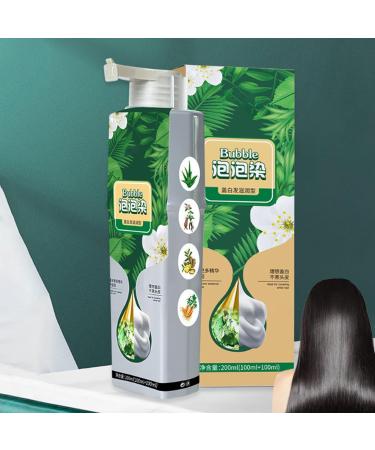 Natural Plant Hair Dye Plant Based Hair Dye 100ml Bubble Plant Hair Dye Plant Based Hair Dye for Gray Hair Coverage Hair Color for Men Women Hair Dyeing Cream Black - Buy Online on GoSupps.com