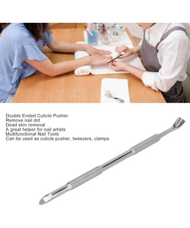 Cuticle Pusher Dual Sided Stainless Steel Slip Resistant Manicure Pedicure Cuticle Remover Tool Durable Cuticle Pushers Nail Art Care Cleaner Tools for Fingernails and Toenails - Buy Online on GoSupps.com