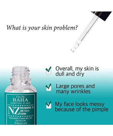 Cos De BAHA Niacinamide 20% & Zinc PCA 4% - 1 fl oz (30 ml) Serum for Brightening & Acne Control - Buy Online on GoSupps.com