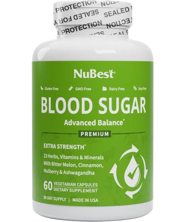NuBest Blood Sugar - Premium Formula with Bitter Melon Ashwagandha Cinnamon Chromium Magnesium Vitamins Alpha Lipoic Acid Cayenne Pepper - Support Healthy Blood Sugar - Pack 4 - Buy Online on GoSupps.com