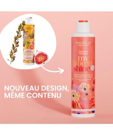 Jean & Len Colorglanz Shampoo Argan Oil & Fig for colored & damaged hair gives intensity and shine to the color paraben and silicone free vegan 300 ml - Buy Online on GoSupps.com