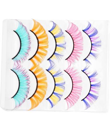 FOMIYES 15 Pairs Colored False Eyelashes Russian Curl Lashes Makeup Eye Lashes Fluffy False Eyelashes Fake Lashes False Lashes Wispy False Eyelashes Fluffy Extend Make up Imitation - Buy Online on GoSupps.com