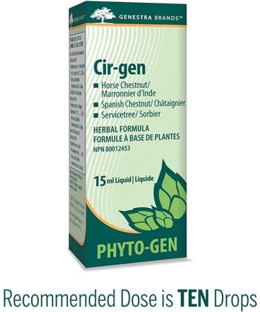 Genestra Brands - Cir-gen - Horse Chestnut Spanish Chestnut and Servicetree Herbal Supplement - 15 ml Liquid - Buy Online on GoSupps.com