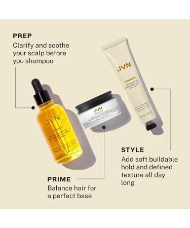 Shop JVN Trusted Trio Essentials Set - Mini Air Dry Cream Pre-Wash Scalp Treatment Oil & Heat Protectant Leave-In Serum - Travel Size for Ultimate Hair Care - Buy Online on GoSupps.com