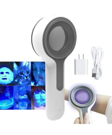 Portable Woods Lamp Skin Analyzer Professional Magnifying Analyzer Rechargeable Skin Detector for Esthetician/Skin Testing/Pet Fungus Detection 16 LED Light + 4 Hour Endurance