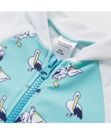 Bonverano Baby Boys Swimsuit - Pelican, 3-6 Months | UPF 50+ Sun Protection - Buy Online on GoSupps.com