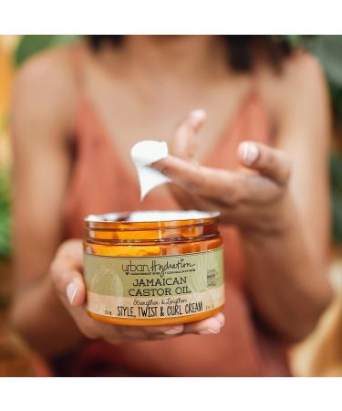 Urban Hydration Jamaican Castor Oil Curl Styling Cream - Sulfate, Paraben, Dye Free - Moisturizes, Thickens, Prevents Breakage - 8.4oz - Buy Online on GoSupps.com