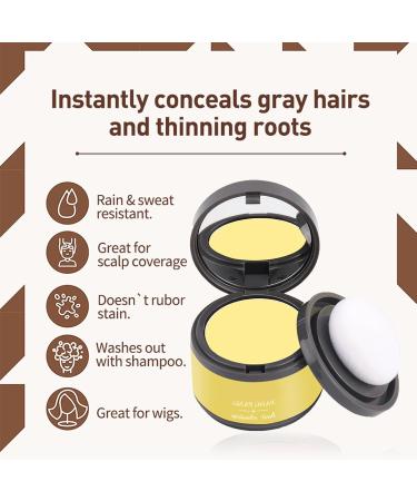 Root Touch Up Light Blonde Hairline Powder Hairline Powder blonde Natural Cover Grey Hair & Sweatproof Hairline Shadow Powder for Women & Men Hair Cover Up Powder with Mirror Hair Loss Concealer - Buy Online on GoSupps.com