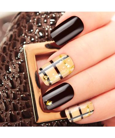 Maitys 120pc Short Square Rhinestone Flower Full Cover Press-On Nails - Glossy Acrylic Designs for Nail Salon & DIY Decoration - Women/Girls - Buy Online on GoSupps.com
