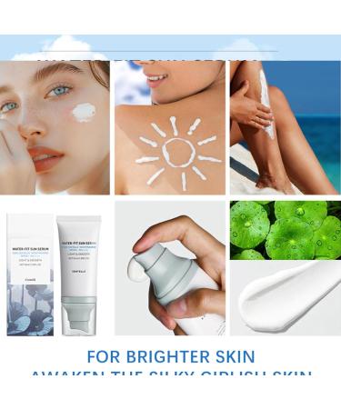 2PCS Centella Sunscreen SPF 50 - Long-Lasting Protection - No White Cast - Moisturizing & Non-Greasy - Centella Madagascar Sunscreen - Hyalu Cica Water-fit Sun Serum 50 ML for Face Body - Buy Online on GoSupps.com