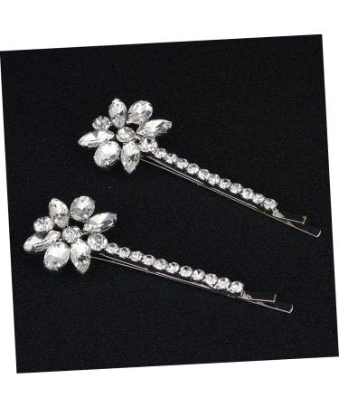 minkissy 6 Pairs Bridal Rhinestone Barrette Rhinestone Hair Accessories Rhinestone Headpiece Metal Hair Barrettes Rhinestones Hair Pin 90s Hair Accessories Flower Hair Clips for Women Bride - Buy Online on GoSupps.com