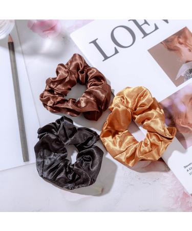Satin Hair Scrunchies 6 Pack - Soft Elastic Ties for Big Ponytails in Color 1 - Buy Online on GoSupps.com