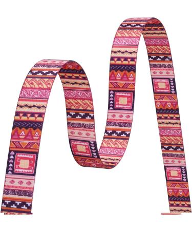 Mihqy Adjustable Soft Dog Collar - Comfortable Bohemian Design for Small Medium & Large Dogs - Orange Geometric Pattern (Neck 33-55 cm Width 2 cm) - Buy Online on GoSupps.com