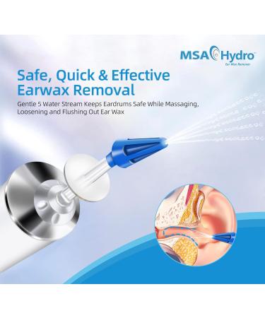 MSA Hydro Ear Wax Remover Kit Safe Quick and Effective Ear Cleaning Gentle Ear Irrigation and Flushing Adults and Children Adjustable Water Pressure (Hydro Kit) - Buy Online on GoSupps.com