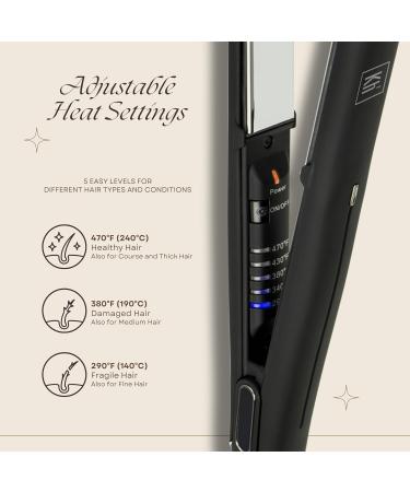 Buy Titanium Flat Iron Hair Straightener & Curler 2 in 1 | Professional Frizz Control Tool for All Hair Types | Perfect Holiday Gifts for Women - Buy Online on GoSupps.com