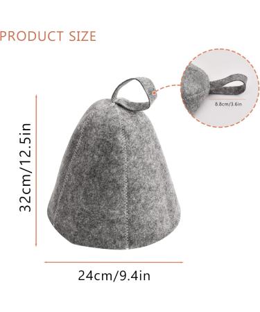 2 Pieces Sauna Hut Felt Hats - Heat Protection Sauna Caps for Men & Women | Premium Sauna Accessories - Buy Online on GoSupps.com