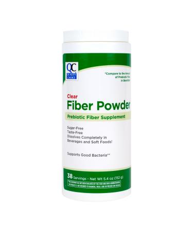 Quality Choice Clear Prebiotic Fiber Powder Supplement for Digestive Health - Tasteless, Sugar Free Formula - 38 Servings, 5.4 Ounces (248g), Ideal for Adults & Children 6 & Up