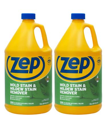 Zep Mold Stain and Mildew Stain Remover 1 Gallon (Case of 2) ZUMILDEW128 - Professional Strength No Scrub Formula