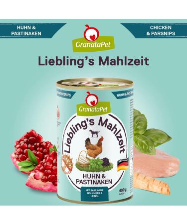 Granatapet Liebling's Mealtime Chicken & Parsnip - Grain-Free Wet Dog Food (6 x 400g) - High Meat Content No Sugar Additives - Buy Online on GoSupps.com