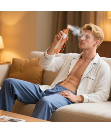 Pulv risateur facial hydratant avec atomisation pour le visage - Vaporisateur manuel portable pour soins de la peau en voyage maison et camping Orange - Buy Online on GoSupps.com