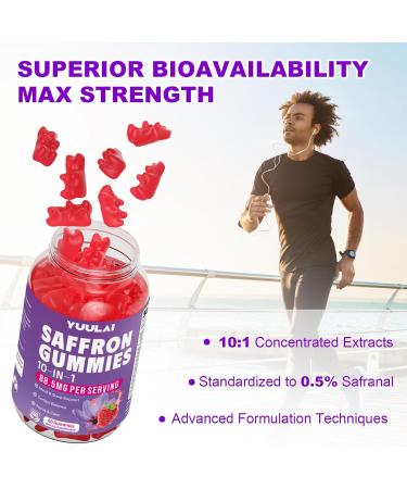 Pack of 2 Saffron Gummies 10-in-1 Saffron Supplements for Kids & Adults with 88.5mg Saffron Extract for Emotions Zzz Sugar Free Raspberry Flavor 120 Count 120 Count (Pack of 1) - Buy Online on GoSupps.com