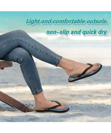 Mnsruu Bunter Coral Reef Flip Flops for Men & Women - Stylish Sandals for Travel Hotel Spa & Home - Buy Online on GoSupps.com