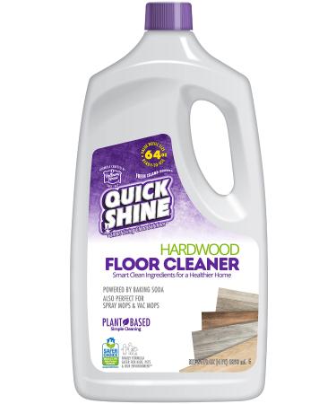 Quick Shine Hardwood Floor Cleaner 64oz | Naturally Cleans Dirt & Scuff Marks | Plant-Based, Dirt Dissolving, Streak Free, No Rinse & Ready to Use | Use in Spray Mops too | Safer Choice Cleaner 1 Bottle 64 Fl Oz.