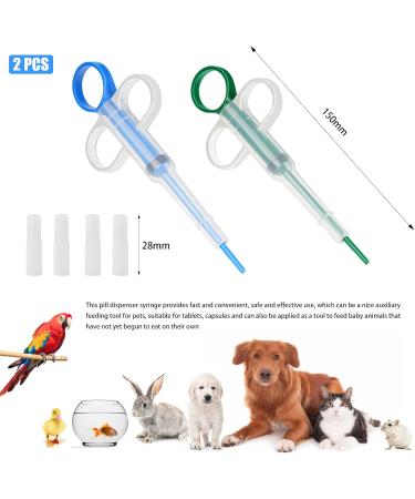 Tablet Feeder 2 Pack for Cats & Small Dogs | Spring Pill Injector & Nursing Shooter for Easy Medicine Delivery - Buy Online on GoSupps.com