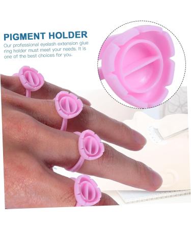 Bagues Porte-pigments Ovales Rose 100 Pi ces Petite Taille Outil de Maquillage pour Extensions de Cils et Tatouage Accessoires Professionnels Portable - Buy Online on GoSupps.com