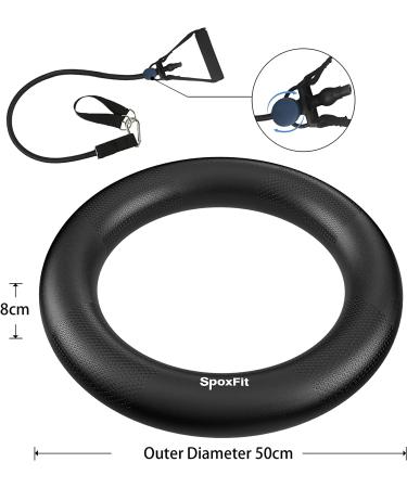 SpoxFit 65cm Exercise Ball - Anti-Burst Yoga Ball for Birthing & Core Strength Training | Includes Quick Pump & Workout Poster - Black - Buy Online on GoSupps.com