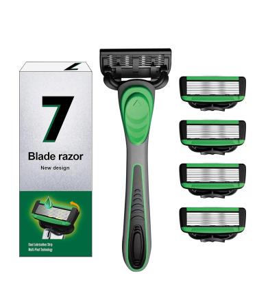 Premium Shaving Set with 7 Interchangeable Heads | Non-Slip Grip | Suitable for All Skin Types - International Shipping Available - Buy Online on GoSupps.com