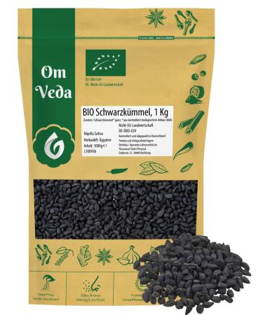 Organic black cumin 1kg black cumin seed entirely from Egypt nigella sativa |Organic organic certified DE- KO-039 |Black Cumin |Omveda spices |Ideal for kitchen tea and oil 1000g