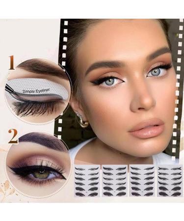 Eyeshadow Stencil Eye Makeup Applicator Stickers - Eyeliner Tool Eyeliner Stickers Eyeshadow Guide Tool Paper Eyeliner Stencils Stickers for Eyes 12pcs - Buy Online on GoSupps.com