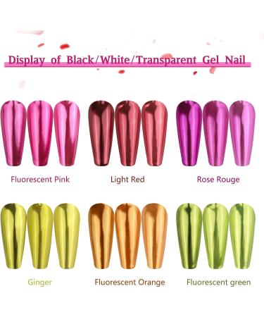LEDSUUEI Upgrade Rose Gold Chrome Nail Powder Super Mirror Effect Metallic Nail Art Pigment Powder Set Shiny Nail Glitter Chrome Powder with Magic Mirror Effect for Nail Art Design Decoration B-Chrome - Buy Online on GoSupps.com
