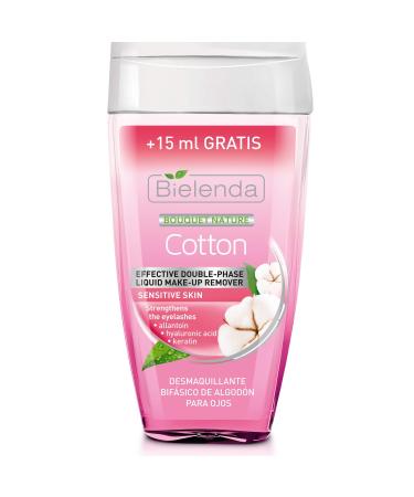 Bielenda BOUQUET NATURE - Soothes And Alleviates Irritation Removes Signs Of Eye Fatigue And Puffiness - Cotton Gentle Double Phase Liquid Make Up Remover - 140 ml