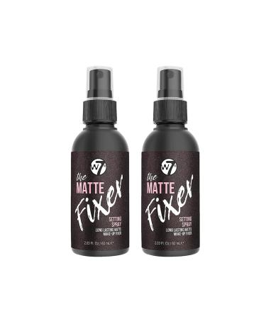W7 The Fixer Makeup Setting Spray - Matte Finish - Long-Lasting Ultra-Fine Formula - Cruelty Free and Vegan - 2 Pack Pack of 2 Matte