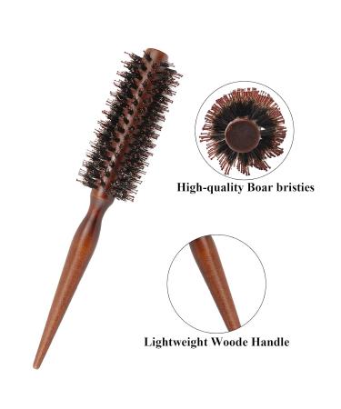 Professional Round Hairbrush with Wild Boar Bristles & Natural Wooden Handle | Anti-Static Blow-Drying Tool for Perfect Styling - Buy Online on GoSupps.com