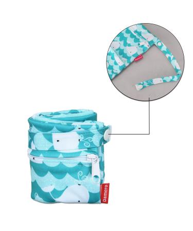 Damero Wetbag Nasp x - Reusable Diaper Bag for Babies | Medium Whale Design | Perfect for Diapers Dirty Clothes & Accessories - Buy Online on GoSupps.com