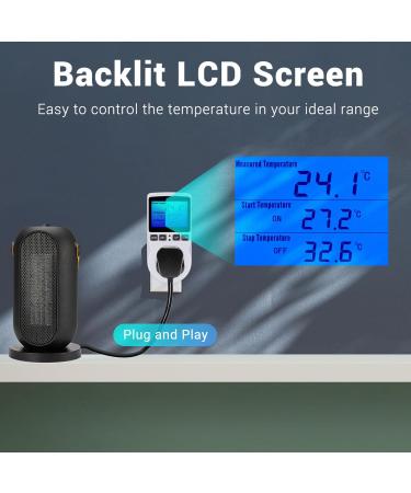 Inkbird Digital Temperature Controller Timer Outlet with Sensor Probe - Ideal for Reptile, Greenhouse & Home Fermentation | UK Plug - Buy Online on GoSupps.com