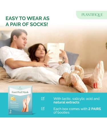 Plantifique Foot Peel Mask Foot Mask Dermatologically Tested Repair Heels & Removes Dry Dead Skin for Soft Baby Feet - Exfoliating Peel Mask for Hard Skin Peeling (Vitamins 2 Pack) - Buy Online on GoSupps.com