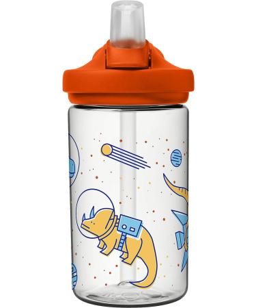 Eddy+ Kids BPA-Free Water Bottle with Straw 14oz - Space Dinos | Eco-Friendly, Leak-Proof Design - Buy Online on GoSupps.com