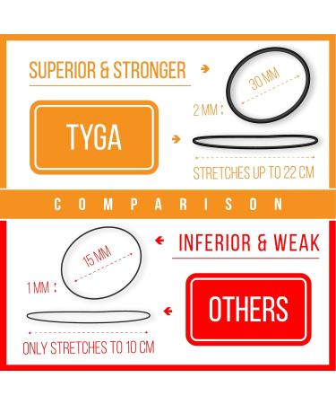 TYGA Store Pack of 1000 Mini Rubber Bands Soft Elastic Bands for Kids Hair Braids Ponytail Hair Pet Hairband Wedding Hairstyle and More (Black (Extra Thick)) - Buy Online on GoSupps.com