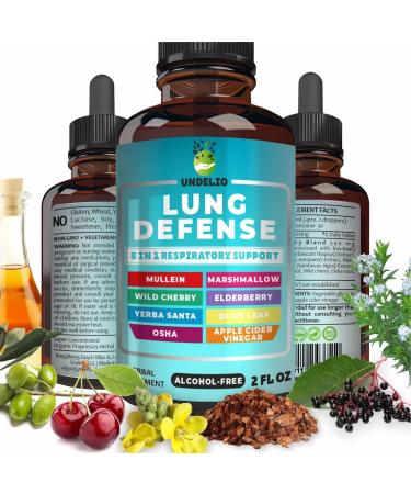 LUNG DEFENSE Herbal Extract - 8-in-1 Blend for Lung Cleanse & Immune Support - 2 Fl Oz Liquid Supplement - Buy Online on GoSupps.com