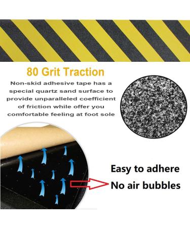 ZUEXT 2 Pack 9x33 Skateboard Grip Tape Sheets - Black and Yellow Stripes, Bubble Free & Waterproof Griptape - 84x23cm - Buy Online on GoSupps.com