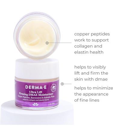 DERMA-E Firming DMAE Moisturizer with Copper Peptides, Resveratrol & Kakadu Plum - 2oz | Vegan Facial Skin Care for Collagen & Elastin Health - Buy Online on GoSupps.com